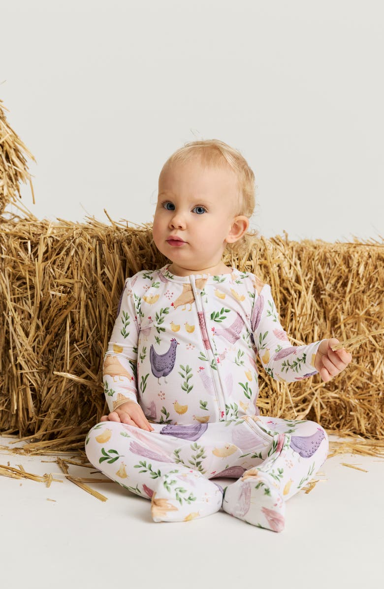 Posh Peanut Fitted Convertible One-Piece Pajamas, Alternate, color, Beige