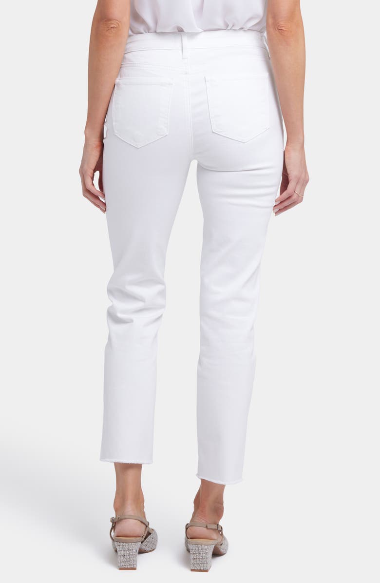 NYDJ Sheri Raw Hem Ankle Slim Jeans, Alternate, color, Optic White