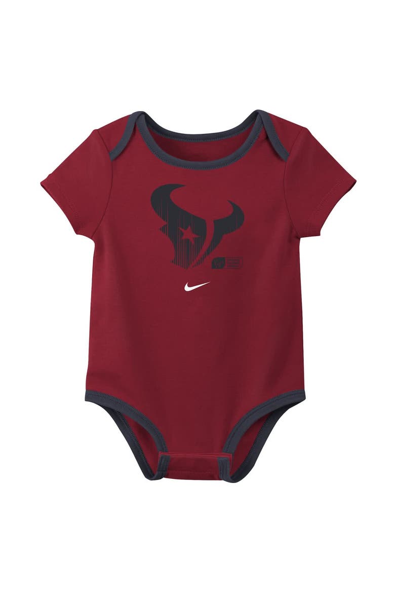 Newborn & Infant Nike C.J. Stroud Houston Texans Name & Number 3-Pack Bodysuit Set, Alternate, color, Navy