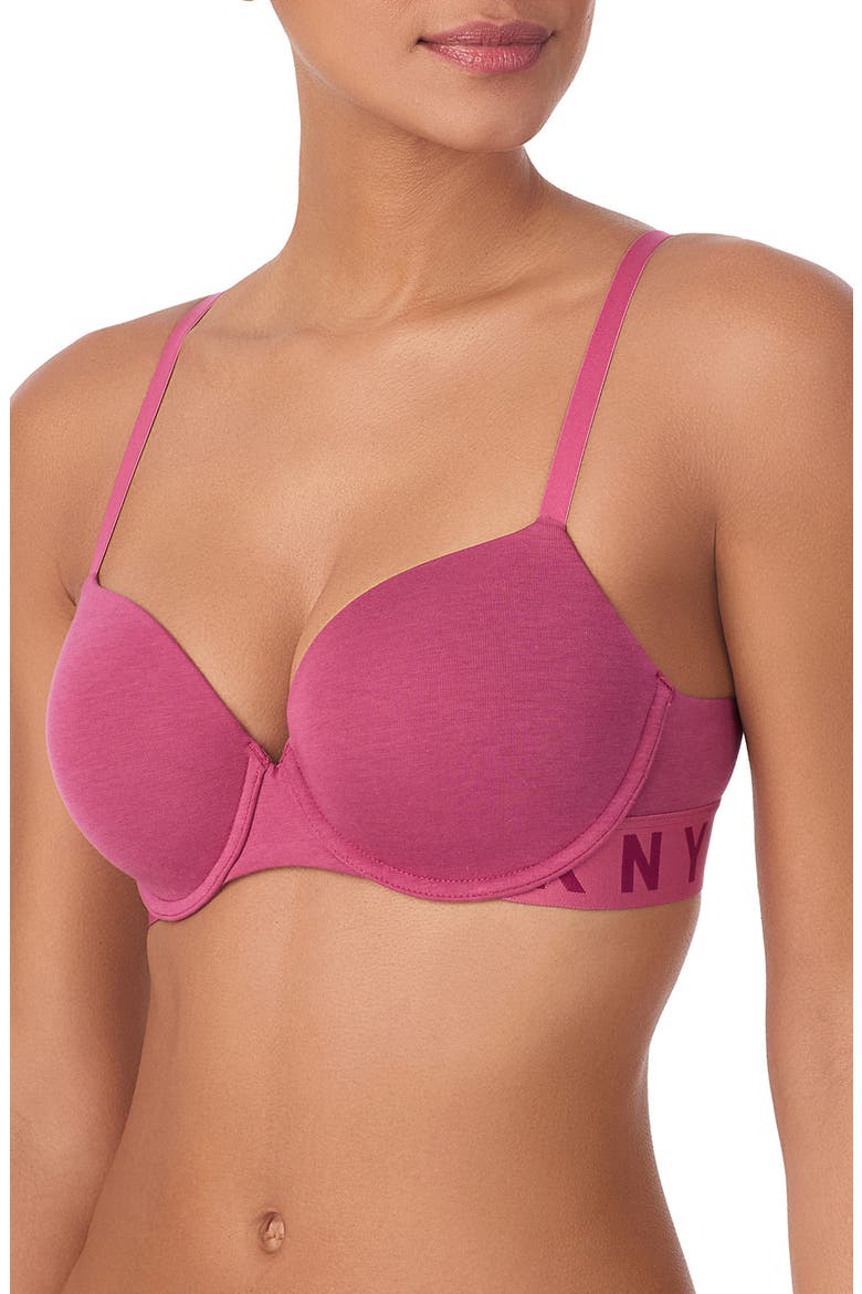 Cozy Boyfriend T-Shirt Bra, Alternate, color, DARK ROSE