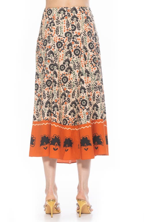 ALEXIA ADMOR ALEXIA ADMOR HADLEY STRETCH COTTON MIDI SKIRT 