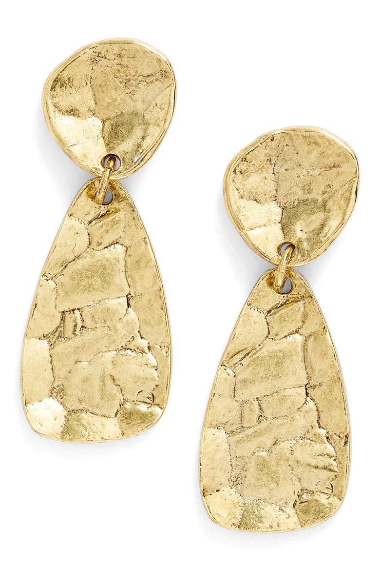 Athena Oval Drop Earrings, Main, color, GOLD