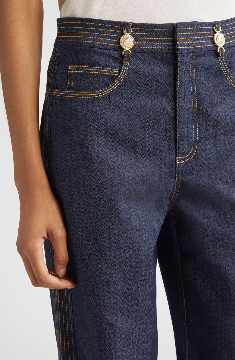 Cinq à Sept Bev High Waist Flare Leg Jeans, Alternate, color, Indigo