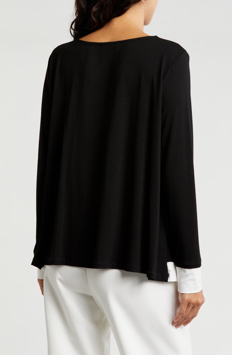 PATRIZIA LUCA Hi-Low Tunic, Alternate, color, Black