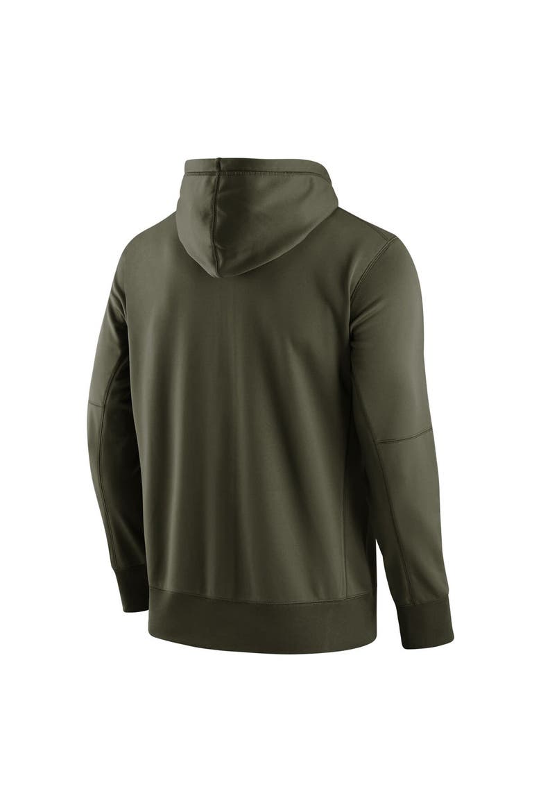 Men's Nike Olive Kentucky Wildcats Tonal Logo Stack Performance Full-Zip Hoodie, Alternate, color, Olive