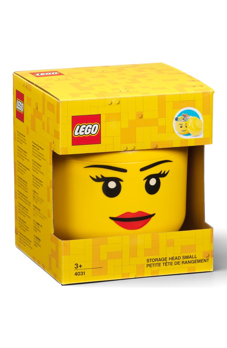 LEGO Storage Head Small Girl, Ages 3+, Main, color, Yellow