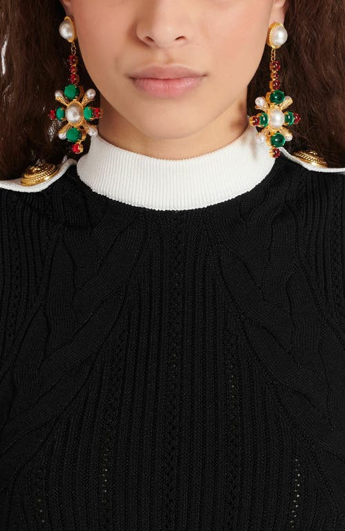 Balmain Baroque Pendant Earrings In Gold