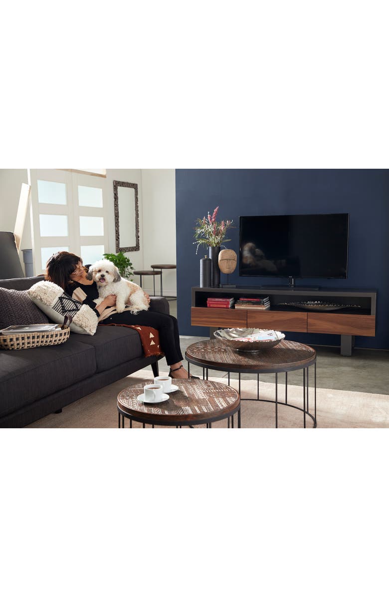 UMA Beige Velvet Square Decorative Throw Pillow with Smocked Braid Pattern, Alternate, color, 