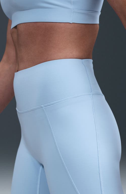 Nike Universa Medium-support High-waisted 5-inch Pocket Biker Shorts In Blue