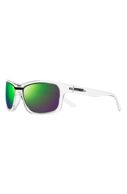 Revo Genesis 57mm Polarized Rectangular Sunglasses In Crystal