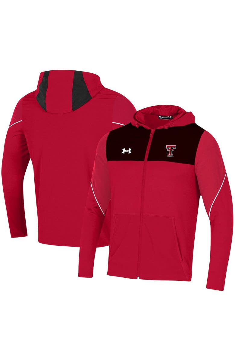 Under Armour Men's Under Armour Red Texas Tech Red Raiders 2021 Sideline Warm-Up Full-Zip Hoodie, Main, color, Red