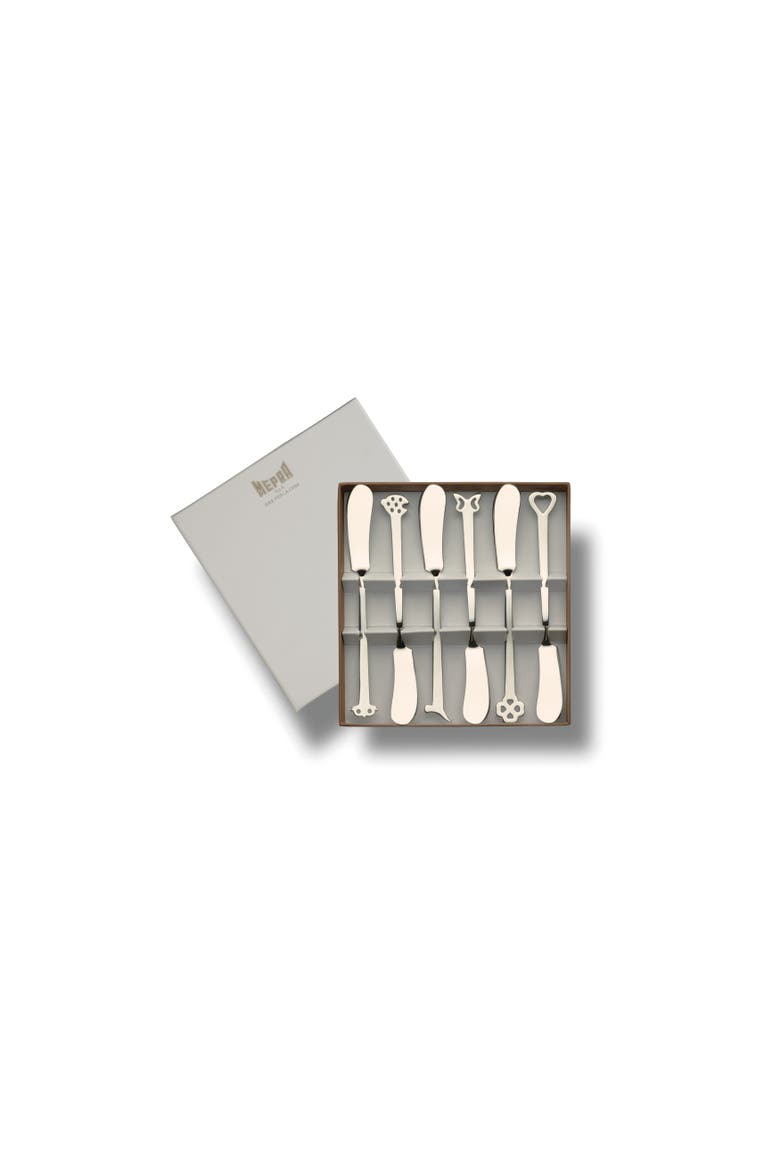 Evento Butter Spreader Set - 6 Pieces, Main, color, Silver