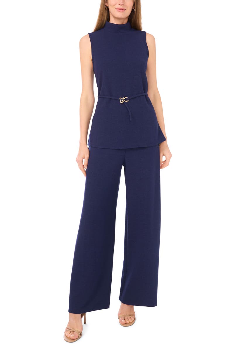 Vince Camuto Wide Leg Pull On Pants, Alternate, color, Classic Navy