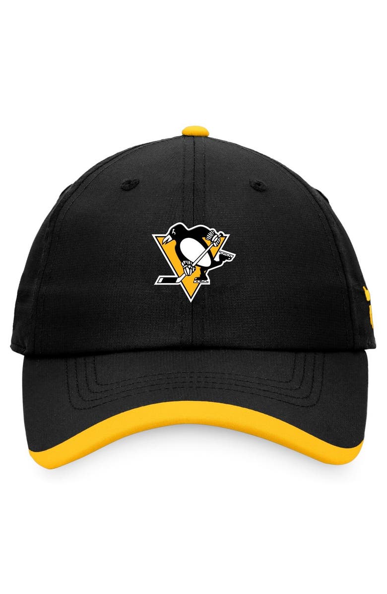 FANATICS Men's Fanatics Branded Black Pittsburgh Penguins Authentic Pro Rink Pinnacle Adjustable Hat, Alternate, color, 