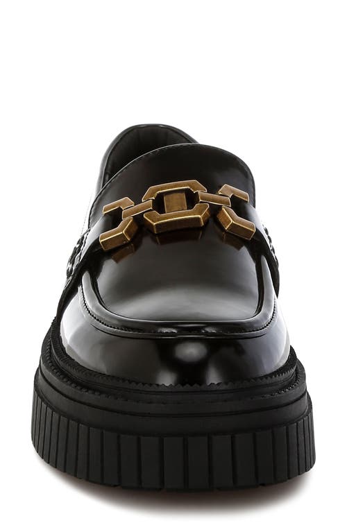 London Rag Grosbeak Chunky Sole Loafer In Black