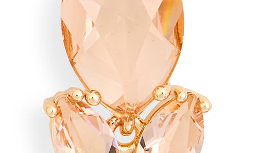 Tasha Crystal Flower Drop Earrings In Champagne