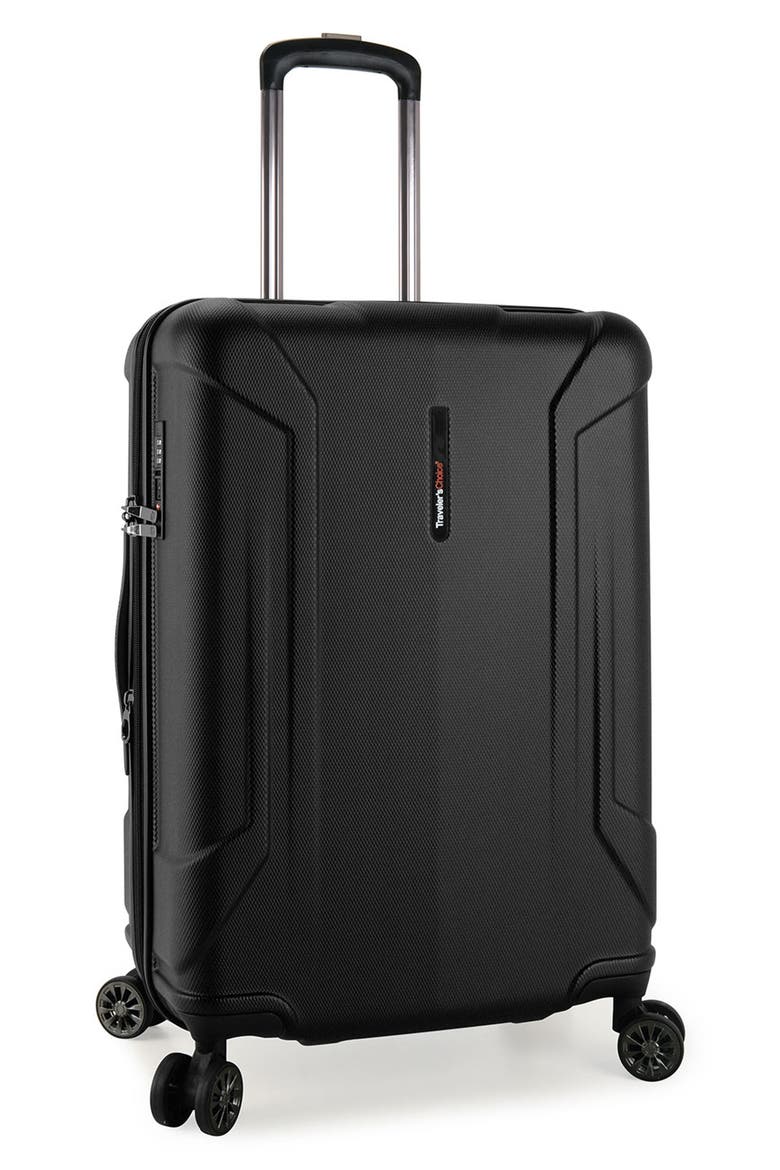 Maxson 26" Durable Hardshell Suitcase, Main, color, BLACK