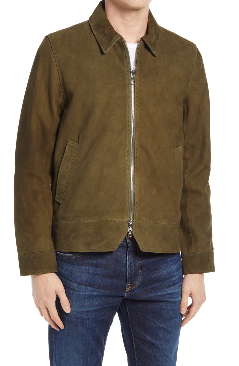 Officine Générale Rod Suede Bomber Jacket, Alternate, color,
