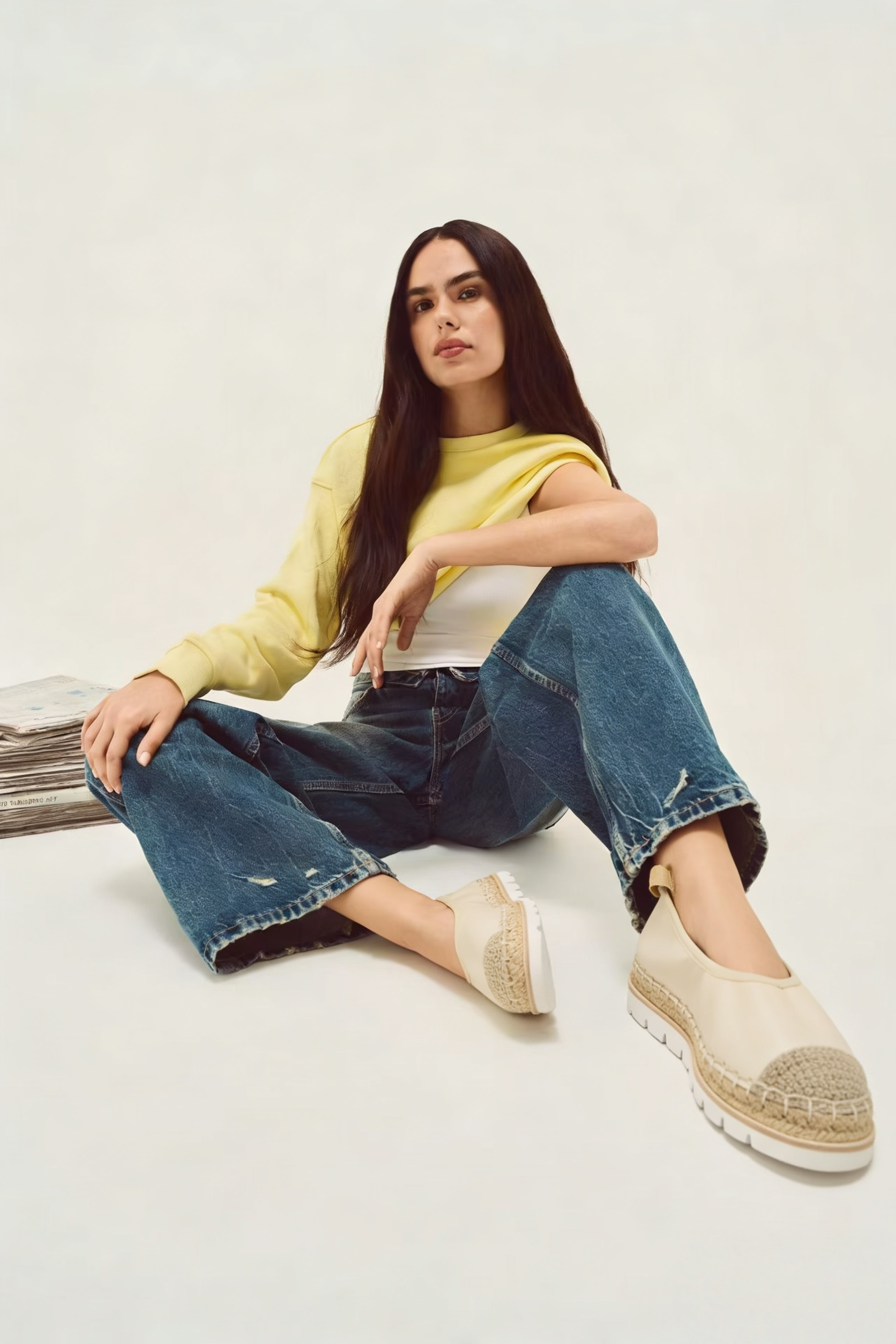Bridget Leather Espadrille, Alternate, color, Bone