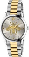 Gucci G-Timeless Bee Bracelet Watch, 38mm