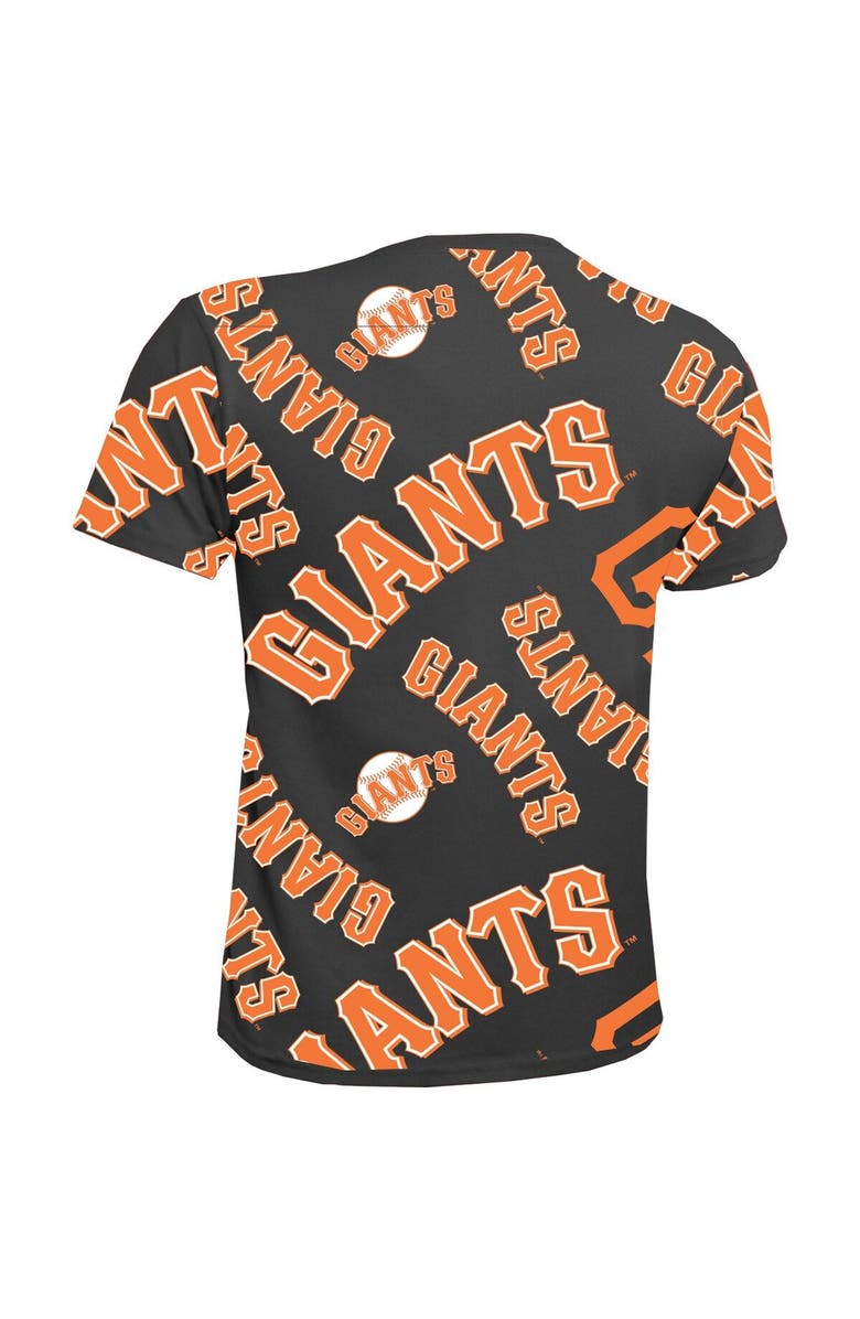 STITCHES Youth Stitches Black San Francisco Giants Allover Team T-Shirt, Alternate, color, Black
