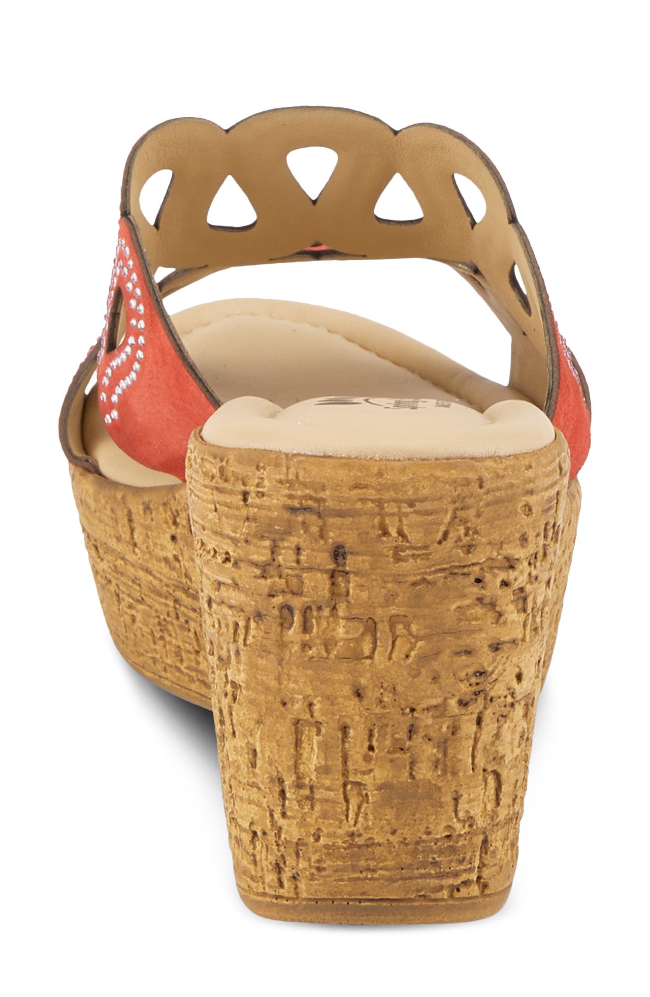 Steamy Crystal Embellished Wedge Sandal, Alternate, color, RED SUEDE