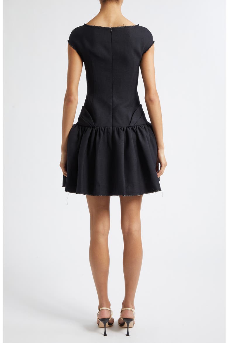 Tweed Bow Minidress, Alternate, color, NAVY BLUE
