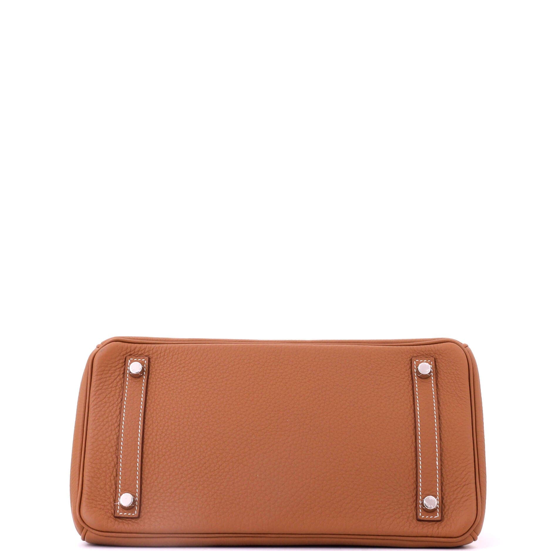 Pre-Owned Hermes Birkin Handbag Brown Togo with Palladium Hardware 30, Alternate, color, Gold