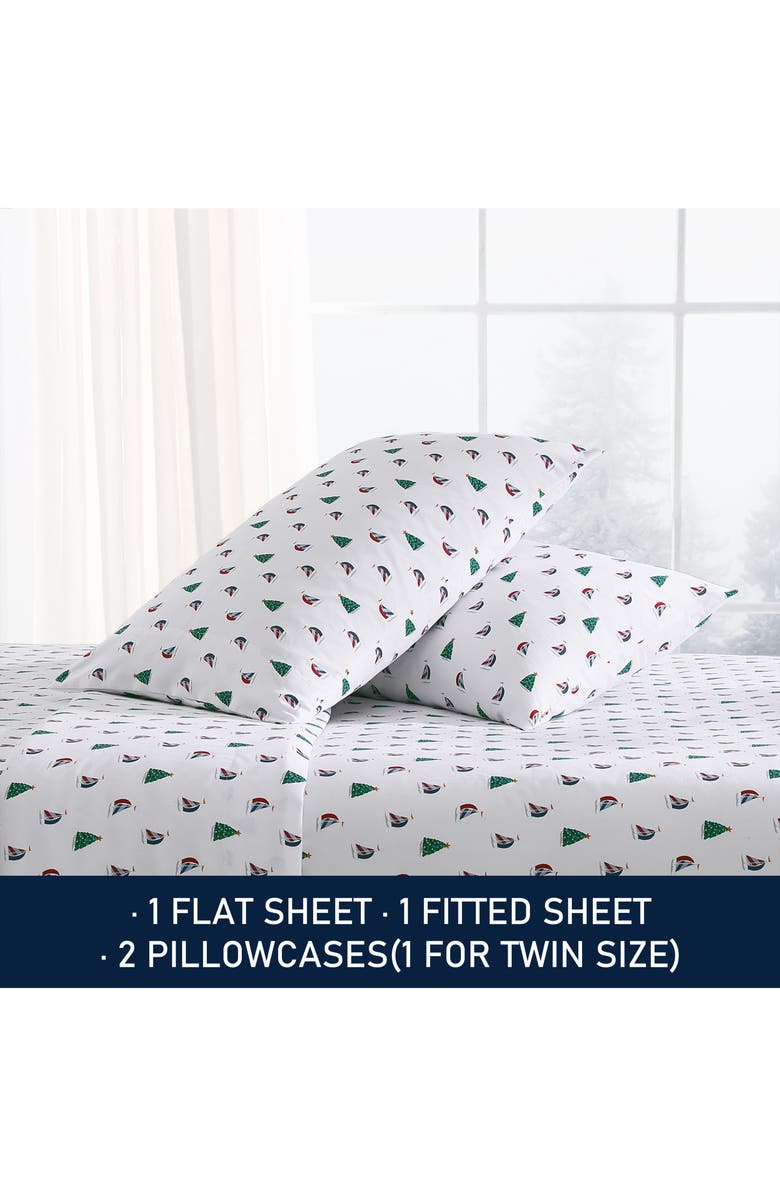 Nautica Holiday Sails Flannel Sheet Set, Alternate, color,