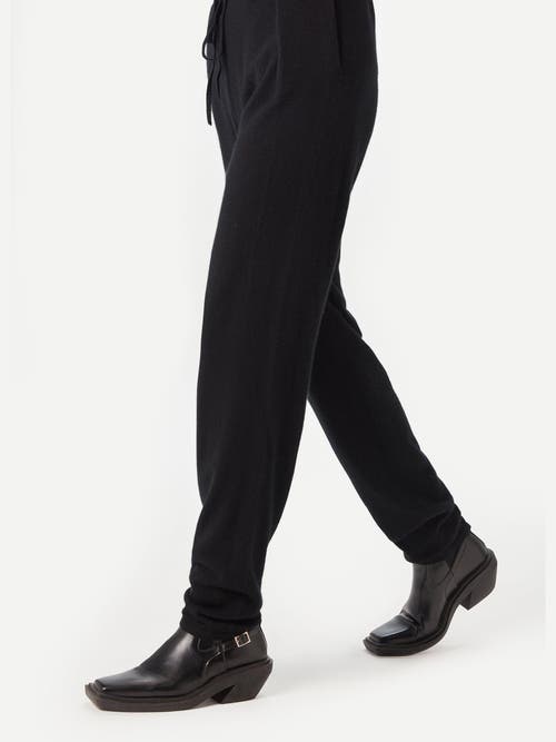 Gobi Mongolian Cashmere Tapered Jogger In Black