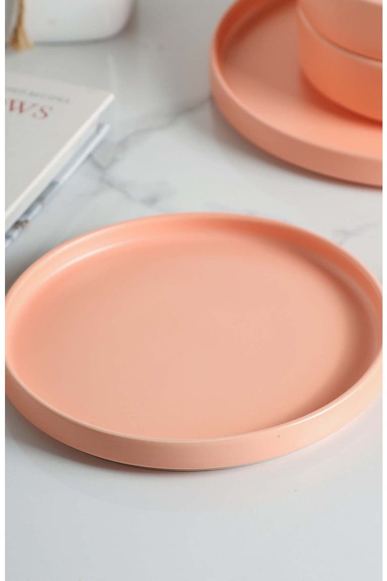 Stella Porcelain 6-Piece Salad Plate Set, Alternate, color, Pastel Orange