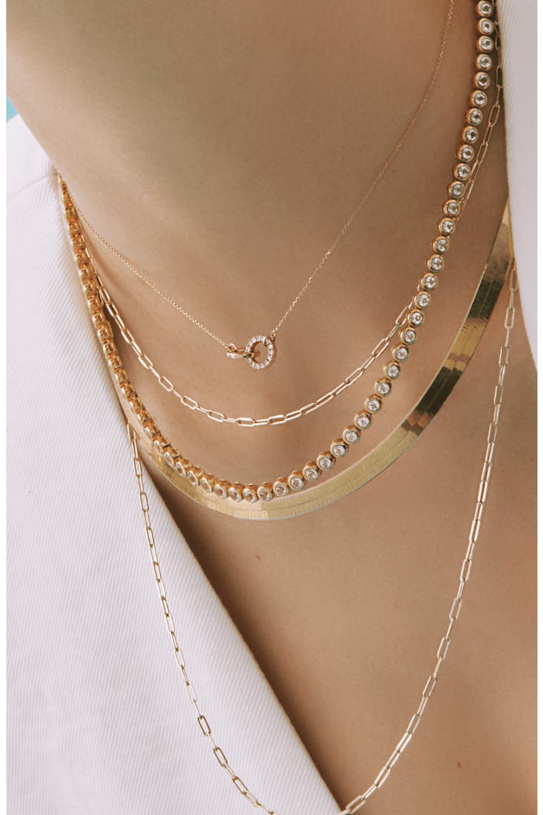 Medium Paperclip Chain Necklace, Alternate, color, Yellow Gold