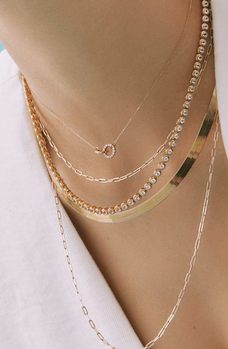Aurate New York Medium Paperclip Chain Necklace, Alternate, color, Yellow Gold