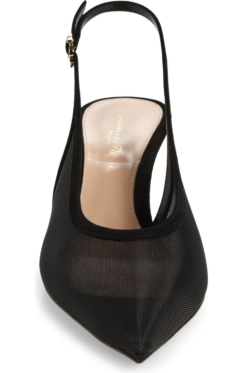 Gianvito Rossi Pointed Toe Slingback Pump, Alternate, color, Black