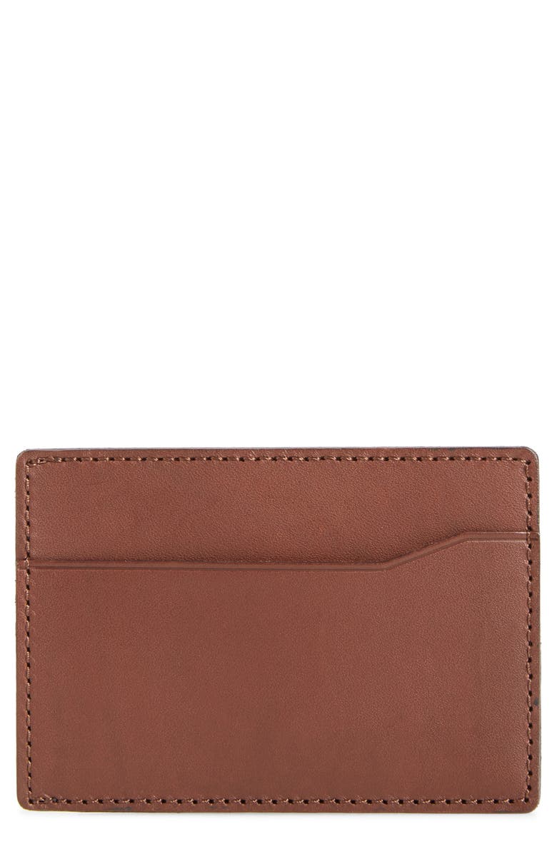 J.Crew Leather Card Case, Main, color, 