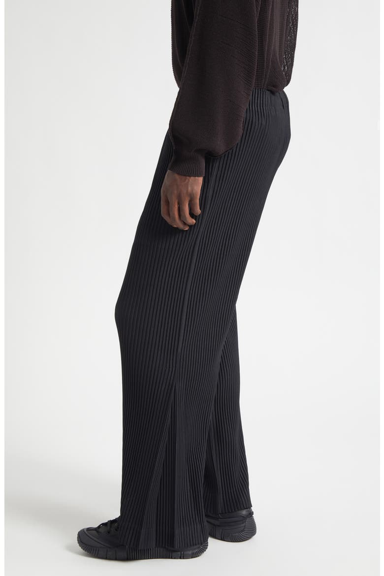 Tailored Pleats 1 Flare Leg Pants, Alternate, color, BLACK