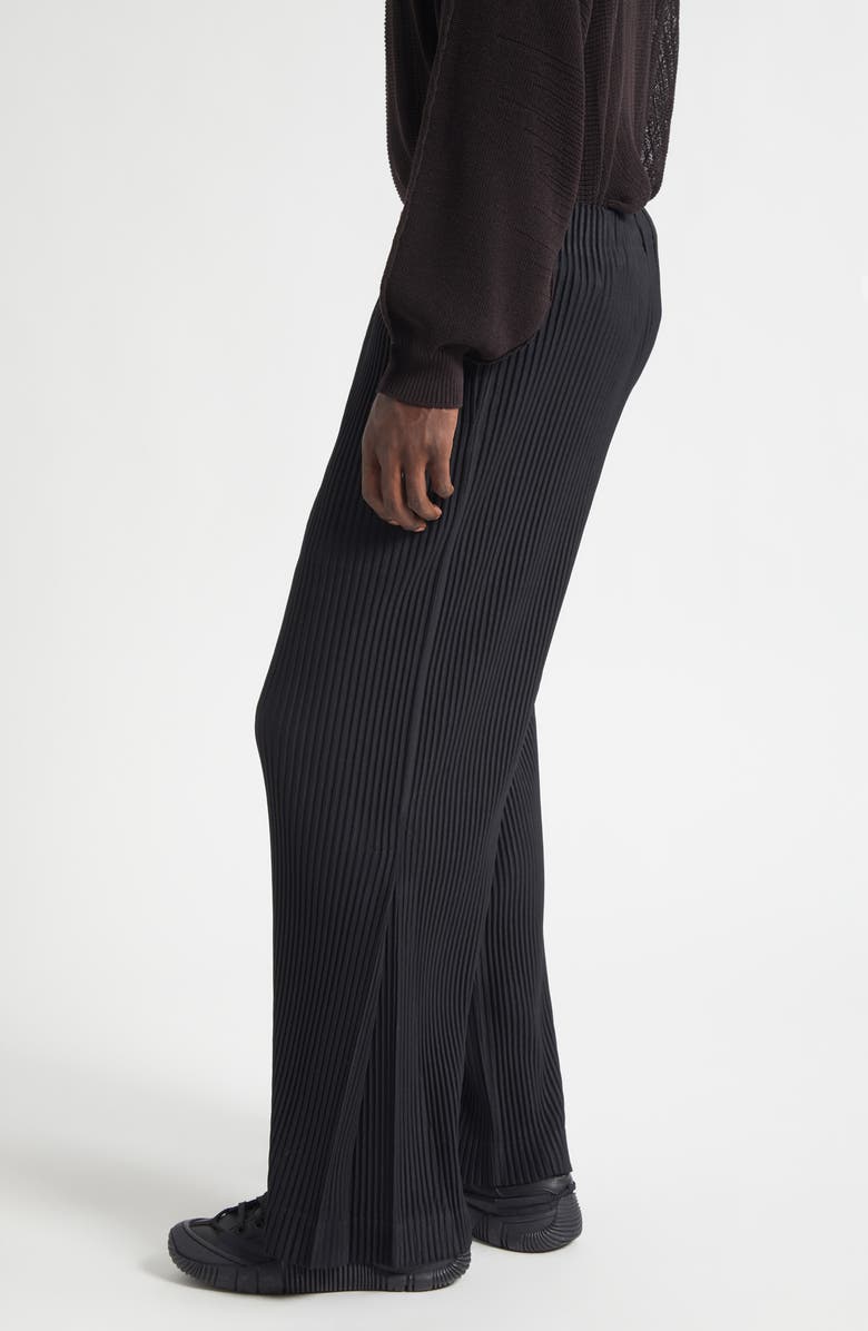 Homme Plissé Issey Miyake Tailored Pleats 1 Flare Leg Pants, Alternate, color, Black