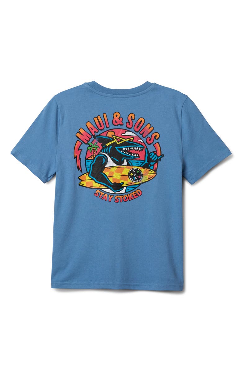 Maui & Sons Stoked Graphic T-Shirt, Alternate, color, Peri