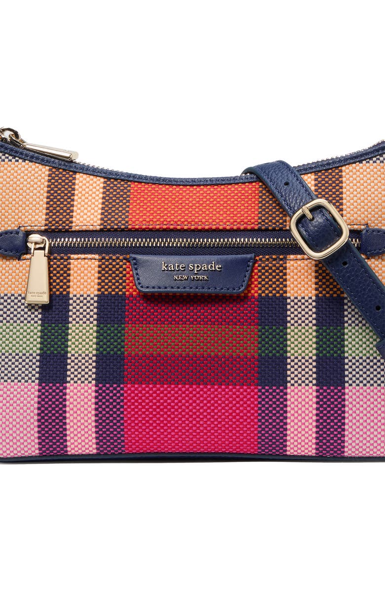 Kate Spade New York hudson grand plaid shoulder bag, Alternate, color,