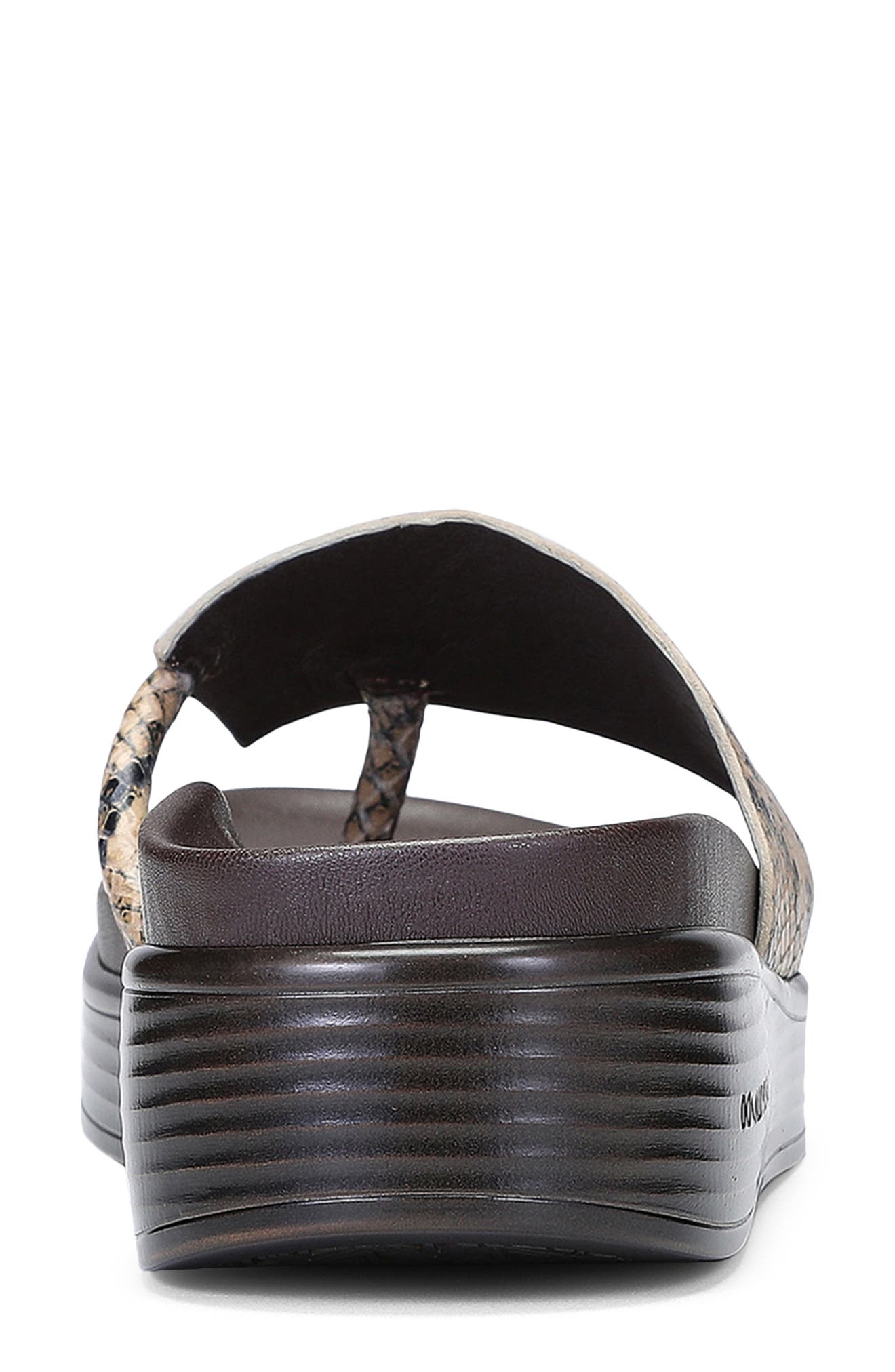 Fifi Wedge Flip Flop, Alternate, color, BEIGE LEATHER