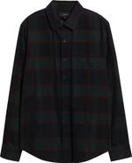 Vince Holme Plaid Cotton Corduroy Button-Up Shirt