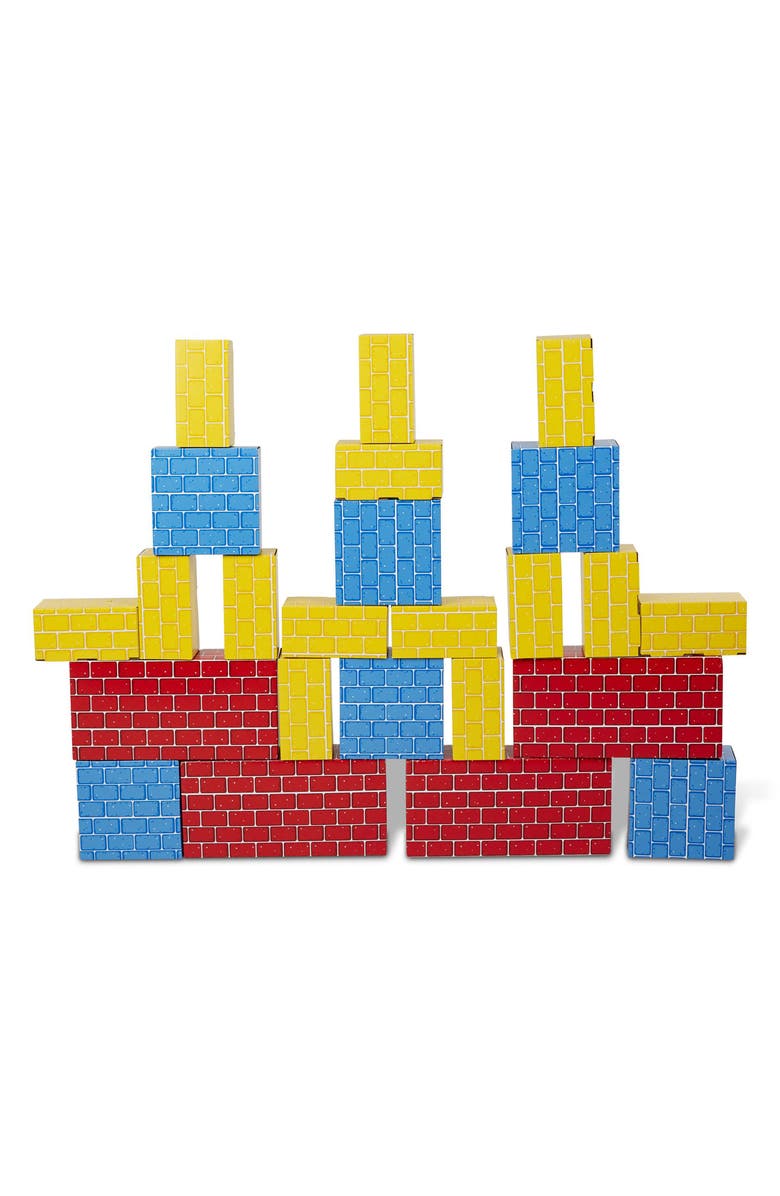 Melissa & Doug 40-Piece Deluxe Jumbo Cardboard Blocks, Alternate, color, Multi