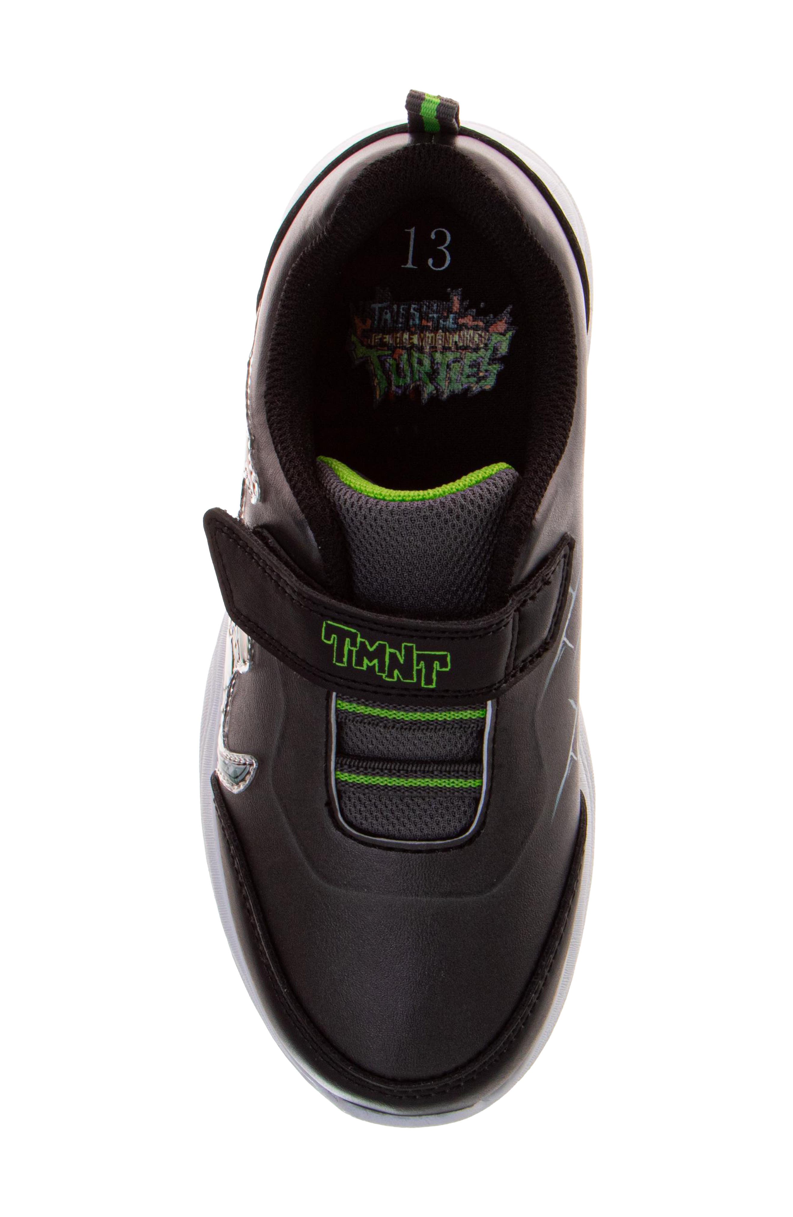 Kids' Teenage Mutant Ninja Turtles Sneaker, Alternate, color, BLACK/GREEN