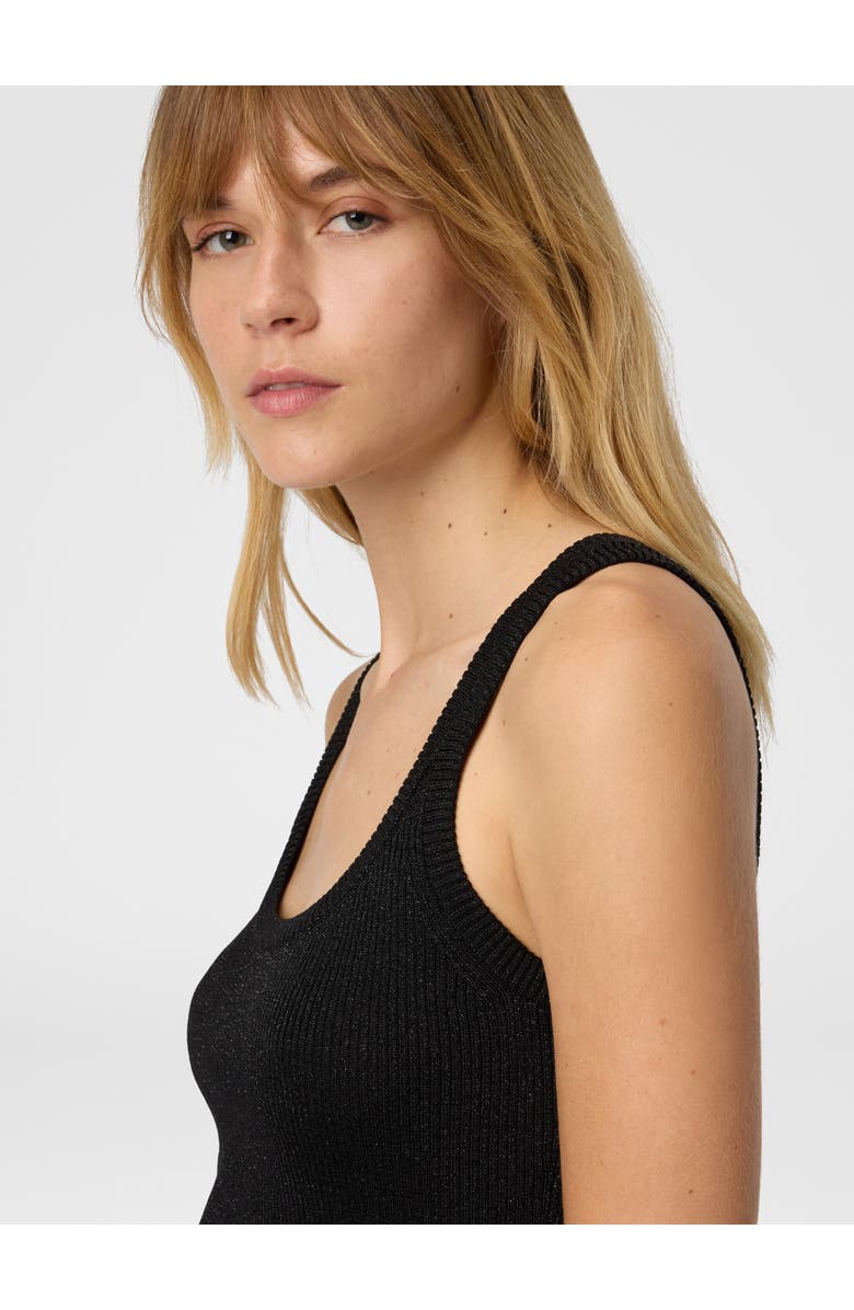 Missoni Tank Top In Viscose And Lamé Blend, Alternate, color, Black