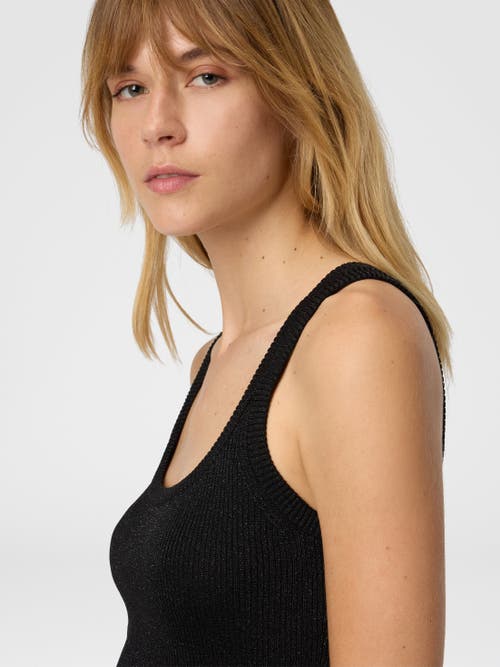Missoni Metallic-threading Scoop-neck Tank Top In Black