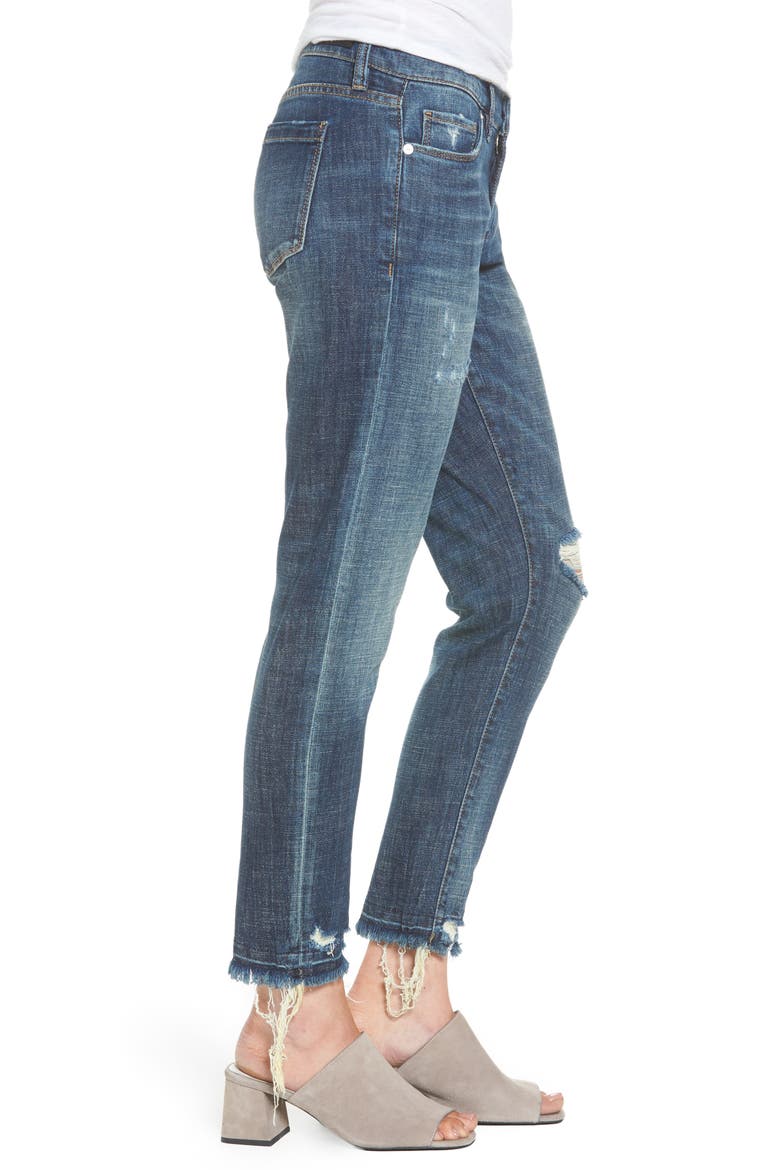 Ripped Girlfriend Jeans, Alternate, color, LET IT ROLL