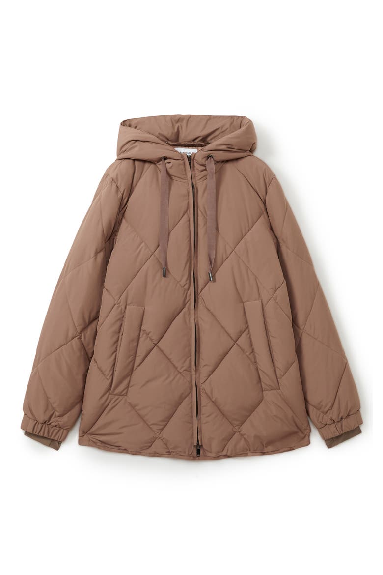 Thea Diamond Quilted Parka, Main, color, MINK NEUTRAL