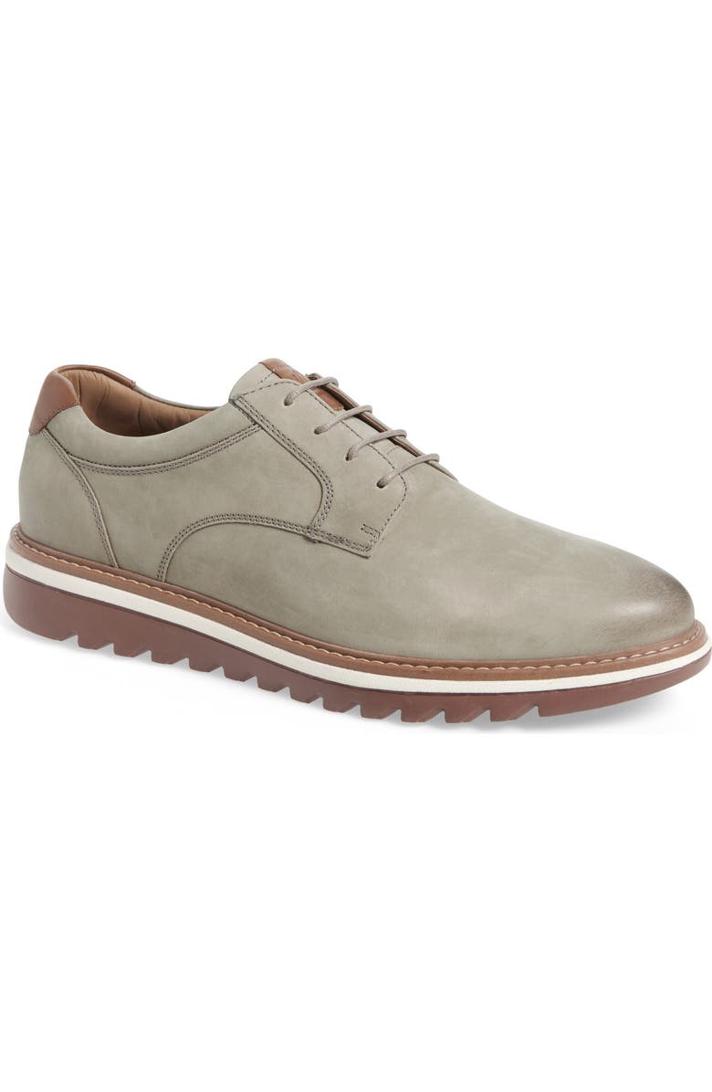 Johnston & Murphy Braydon Plain Toe Derby, Main, color, Grey