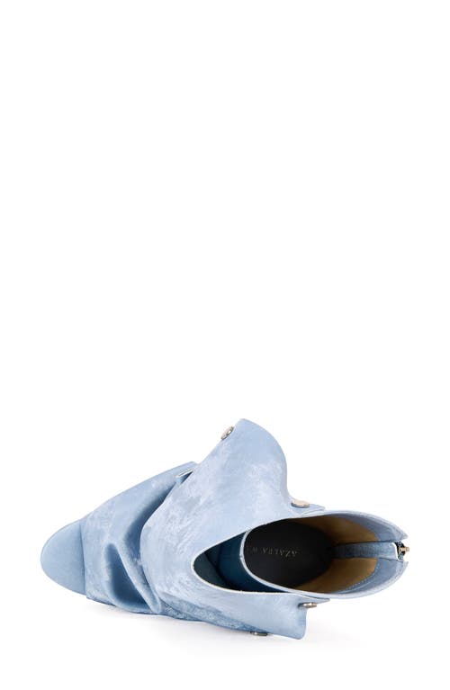 Azalea Wang Birdsong Open Toe Denim Bootie In Blue