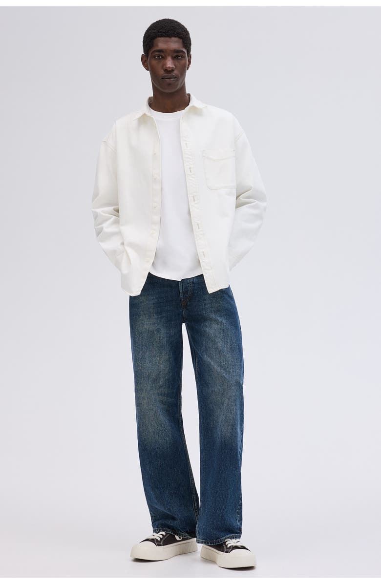 H&M Loose Straight Jeans, Main, color, Denim Blue